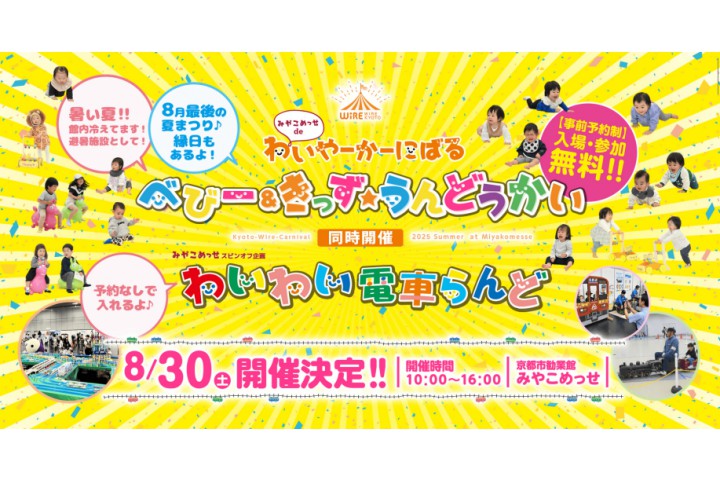 みやこめっせ de わいやーかーにばる〈ベビー＆きっず★うんどうかい ＆ わいわい電車らんど〉（ みやこめっせ ）